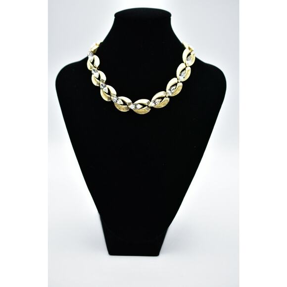Lisner Vintage Marquise Crystal Collar Necklace Gold Rare Signed 1950s Bin1 - Picture 3 of 12